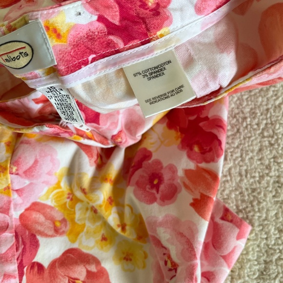 Talbots  floral Cottagecore feminine colorful cotton Pants size 10 - Picture 2 of 9